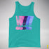 Distressed Omnisexual Pride Exclamation Points Premium Tank Top - Teal